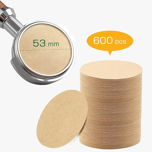 600pcs Espresso Filter Paper for Ninja Luxe Cafe Accessories Breville Espresso Machine Accessories, Portafilter Filter Disposable Puck Screen for Breville Coffee Maker, 54mm