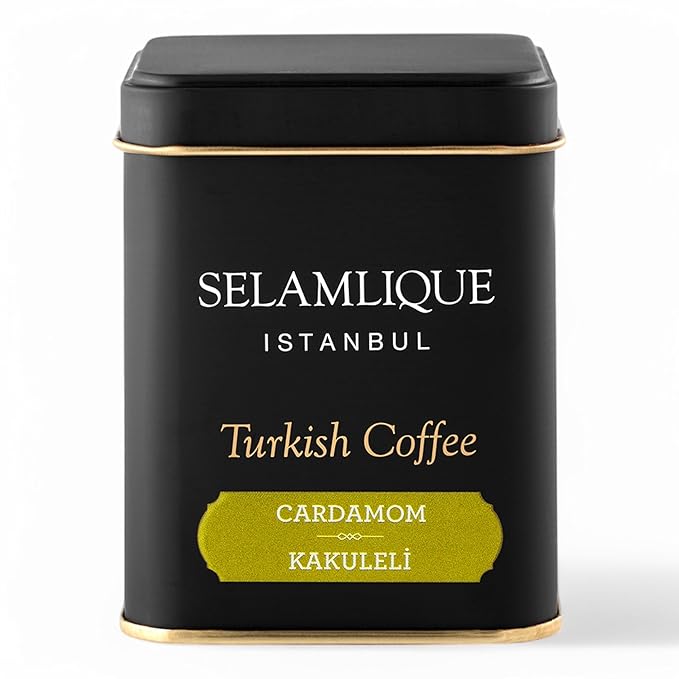 Selamlique Istanbul Turkish Coffee (4.40oz) Ultra Fine Ground (Cardamom)