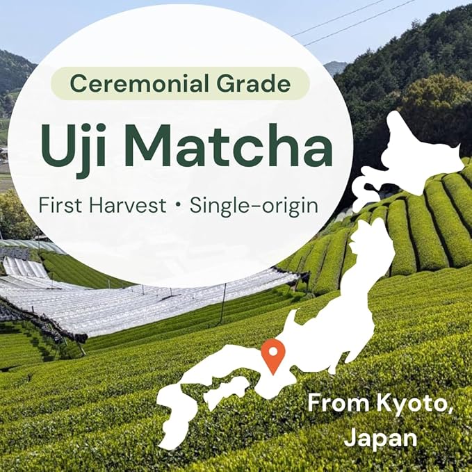 Wako Matcha, Single-Origin Uji Matcha from Kyoto, Japan (40g / 1.4 oz) – First Harvest, Authentic Ceremonial Grade, Green Tea Powder for Your Daily Morning Boost, Café-Quality Hot or Iced Matcha and Lattes, Unsweetened, Gluten-Free