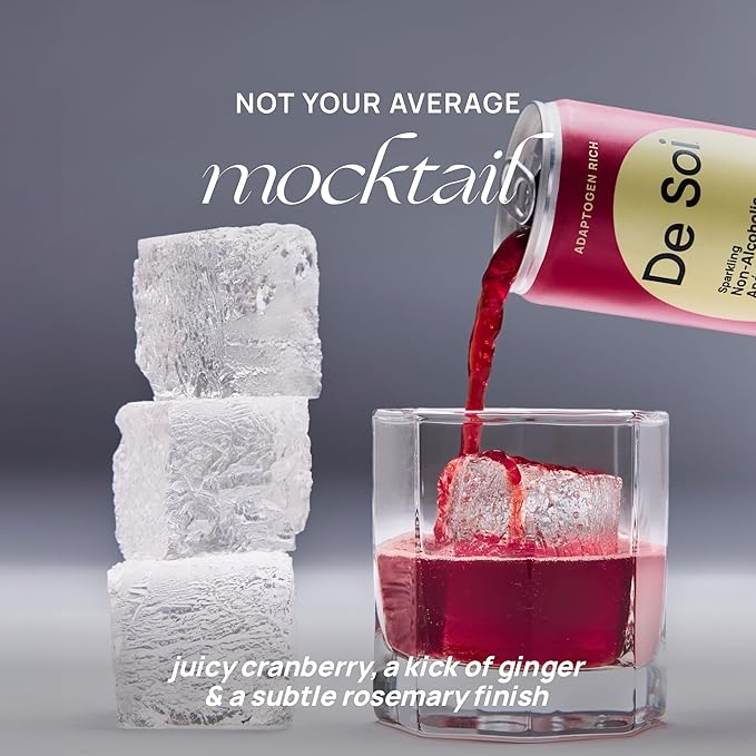 De Soi St. Moritz Mule Mocktails NA Drinks 8 fl oz (12-pack) - Adaptogen Drink, Sparkling Drink with Calming Botanicals, Mocktail Drinks, Gluten Free, No Artificial Flavors