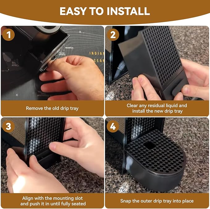 MS-624312 Drip Tray Replacement for Expresso Nespresso Essenza Mini XN110 Coffee Machine, Coffee Drip Tray Compatible with Krups Essence Mini Nespresso XN1101 XN1108 XN110B, Easy to Install and Clean
