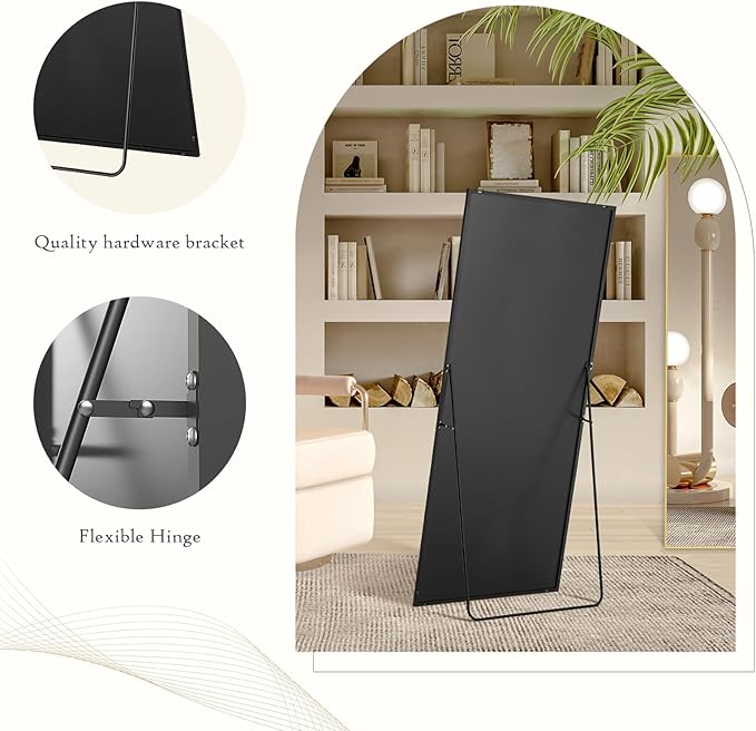 NEWBULIG Full Length Mirror, Upgraded Body Wall Mirrors with Shatter-Proof Glass, Floor Standing Mirror, Home Wall Decor