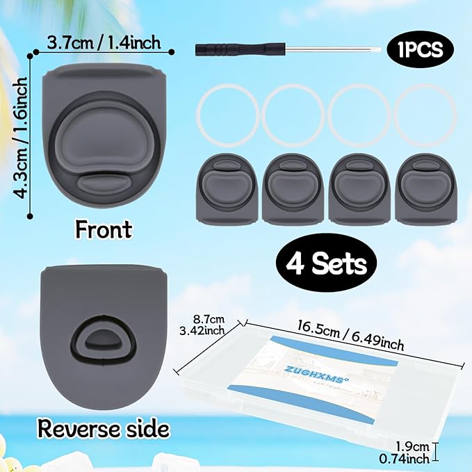 4 Sets Replacement Rubber Stopper and O Ring Gasket Compatible with Owala FreeSip 24oz 32oz,Water Bottle Lid Insert Cap Seal Parts for Owala 16/19/24/32/40oz Mouthpiece Accessories Z4K1