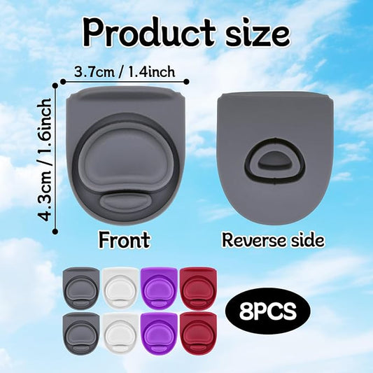 8 Pcs Replacement Rubber Seal Stopper Compatible with Owala FreeSip 32oz,Bottle Top Gasket Lid for Owala 16/19/24/32/40oz Seal Mouth Cap Silicone Stopper Parts Insert Accessories（4 colors 9