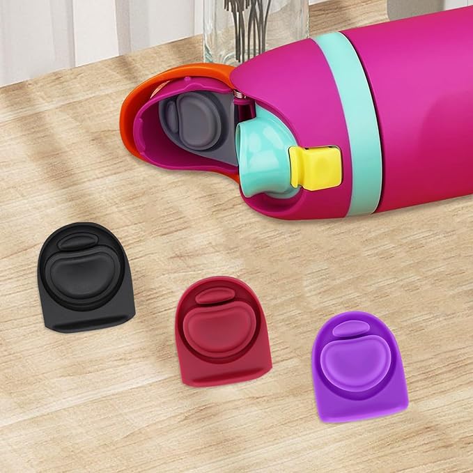 3pcs Replacement Rubber Stopper Seal Compatible with Owala FreeSip 24oz 32oz,Water Bottle Lid Cap Silicone Seal Parts for Owala 16/19/24/32/40oz Spout Gasket Mouthpiece Piece Accessories B3S1