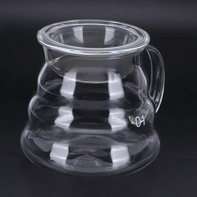 Yosoo Health Gear Glass Coffee Server, Practical Transparent Coffee Carafe for Bar Kitchen Counter, with Smooth Inner Surface and Glass Material (300ml)