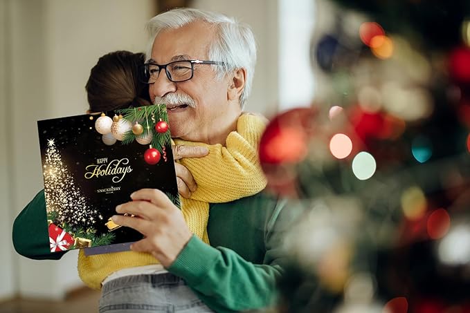 Christmas Premium Chocolate Gift Box – Gourmet Assortment with Chocolate Pretzels, Maple Nuts, Yogurt Pretzels & Milk Chocolate Caramels – Perfect for Holidays, Birthdays