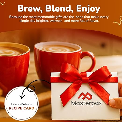 Masterpax Breakfast Club Gift Set – Contains Two 11 oz Bottles of Powdered Coffee Creamer Original Flavor + Exclusive Masterpax Mystery Recipe Card – Curated & Shrink-Wrapped
