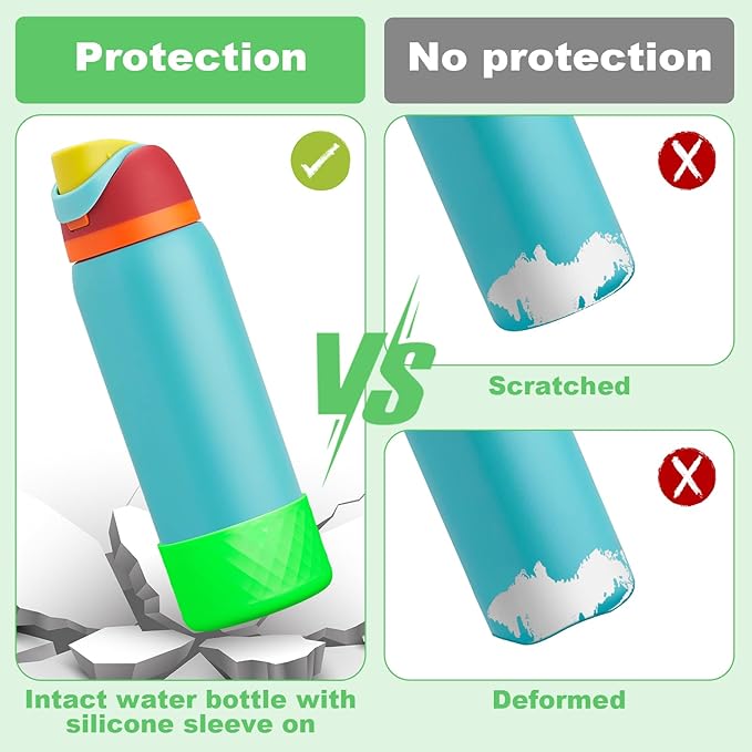 Silicone Boot for Owala Water Bottle 24 oz 32 oz 40 oz, Anti-Slip Protective Sleeve for FreeSip/Twist/Flip Stainless Steel Water Bottles Accessories