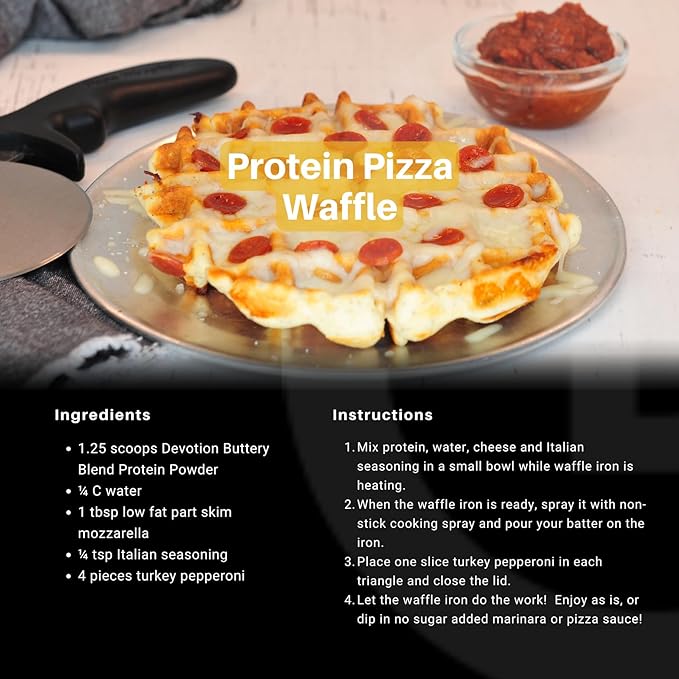 Devotion Nutrition Protein Powder Buttery Blend – 20g Whey Isolate & Casein Protein Blend – No Added Sugar, Low Carb, Gluten-Free, Keto-Friendly, 1g MCT, Kosher – 2lb Pouch