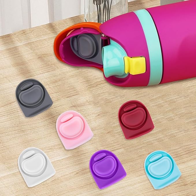 6 Pcs Replacement Seal Stopper Compatible with Owala FreeSip 16oz 32oz,Bottle Top Gasket Lid for Owala 16/19/24/32/40oz Seal Mouth Cap Silicone Stopper Parts Insert Accessories（6 colors 2）