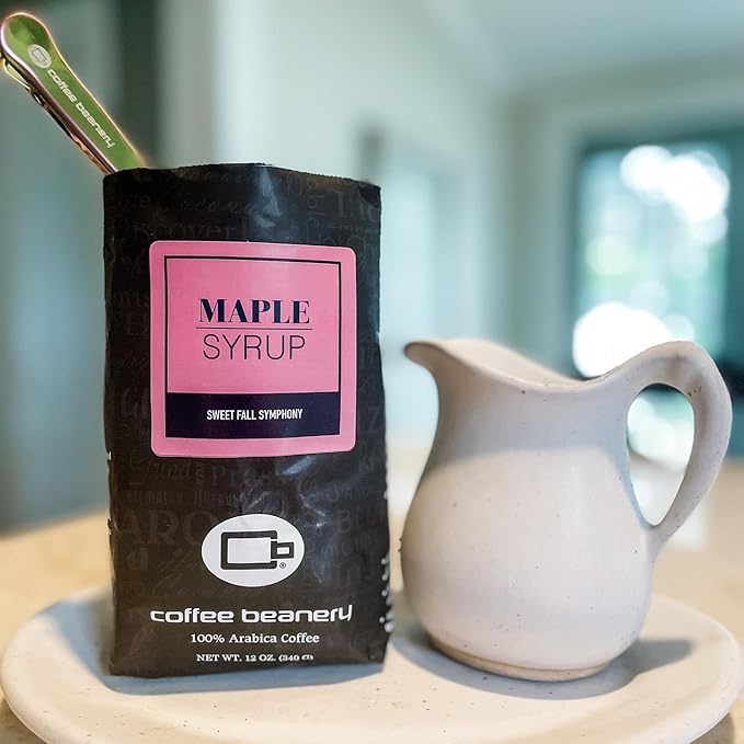 Maple Syrup Flavored Coffee, Specialty Arabica Coffee, Medium Roast, 12 ounce, Automatic Drip (Ground)