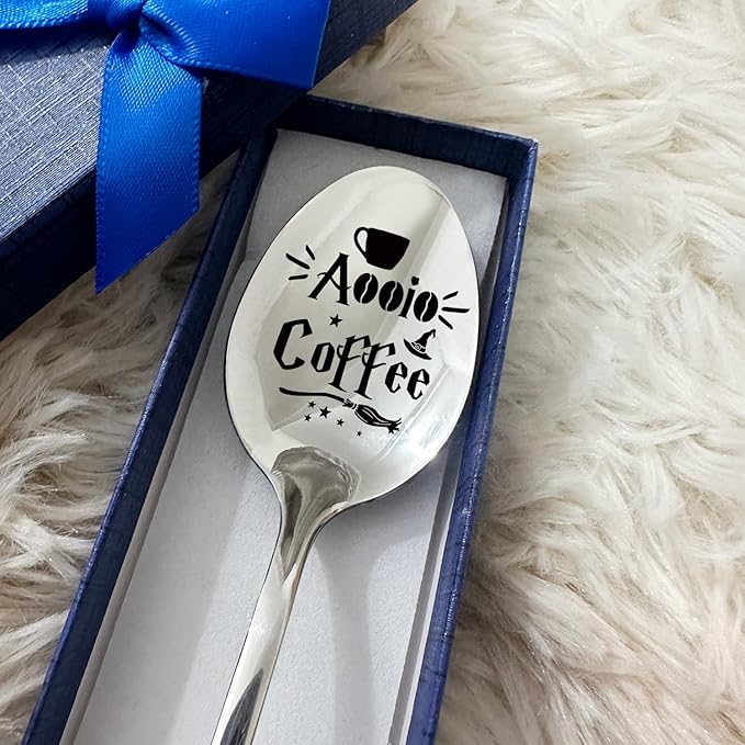 Magical Coffee Spoon for and Wizards Alike Perfect for Harry Fans and Coffee Lovers Birthday,Valentine,Christmas Gifts,Funny Laser Engraved Stainless Steel Spoon