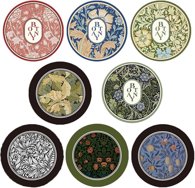 Coasters Set of 8 - Absorbent & Non-Slip Drink Coasters, Easy-Clean Rubber and Diatom Mud Cup Coaster Set for Office, Bar, Farmhouse - Thick Durable Table Protection