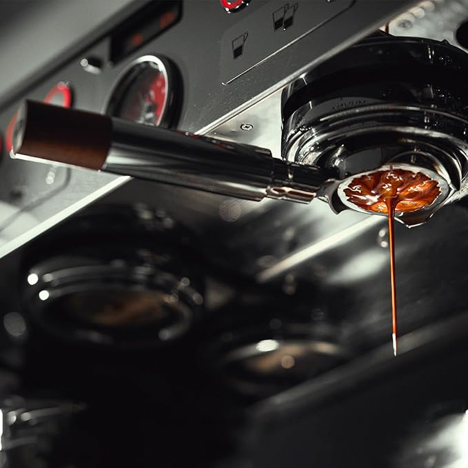 IKAPE 54mm Bottomless Naked Portafilter Silver, for Breville BES870/880 & Solis Barista Machines(18g Basket Included)
