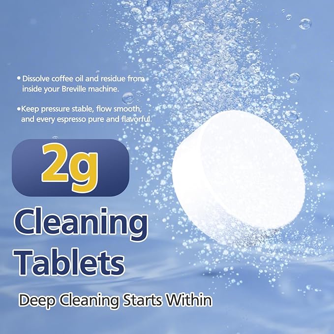 Cleaning Kit for Breville, 60 Cleaning Tablets and 8 Water Filters for Breville Espresso Machines - 2g Espresso Machine Tablets-16 Months Supply
