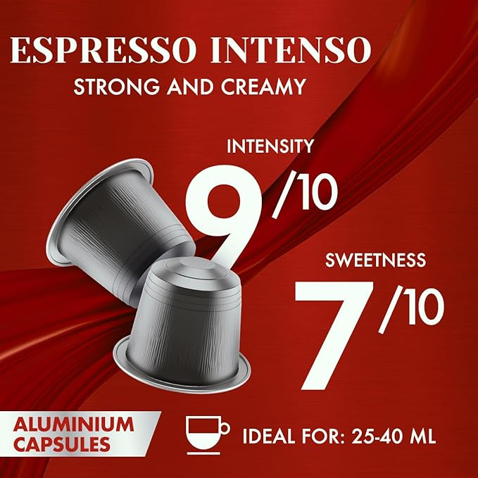 Caffè Borbone Espresso Intenso Aluminum Capsules Compatible with Nespresso Original Machines, Dark Roast, 100 Count