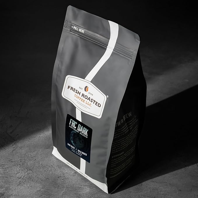 Fresh Roasted Coffee, FRC Dark Roast Blend, 5 lb (80 oz), Kosher, Whole Bean