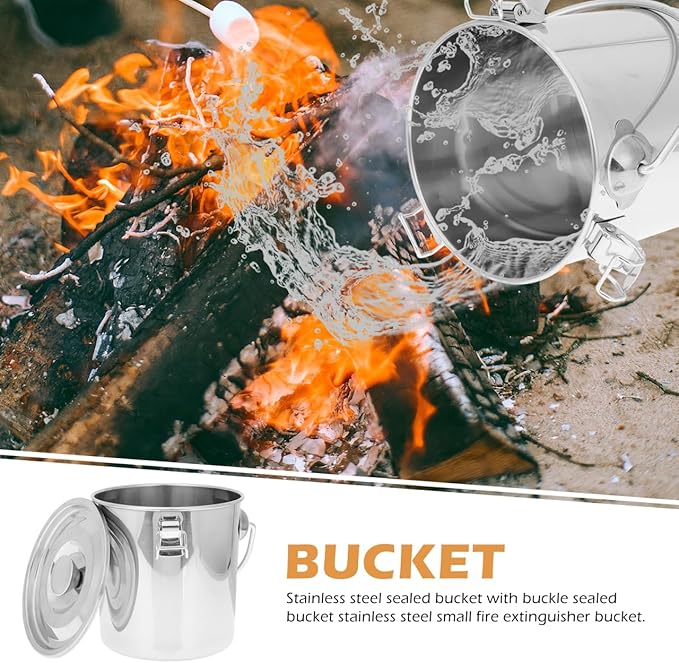 iplusmile Stainless Steel Airtight Canisters Container: 112 fl oz Airtight Clamp Lid Kitchen Food Storage Bucket for Rice Flour Grain Coffee Bean Flour Oil Sugar Milk