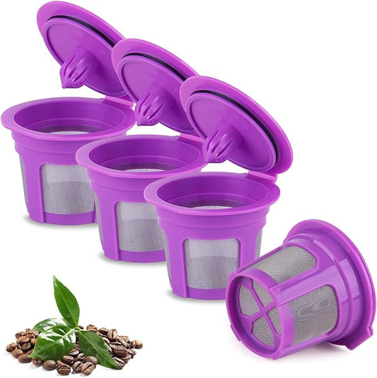 4 Pack K Cups Coffee Filters Compatible with Keurig Brewers 1.0 and 2.0Coffee Makers - Universal Kcup Filters Fit Refillable Kcup Coffee Pods