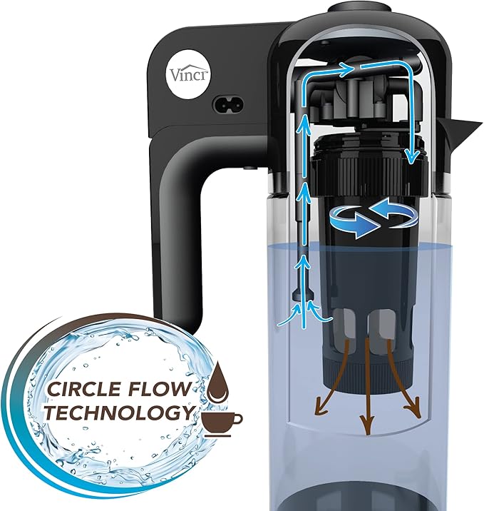 VINCI Express Cold Brew, Electric Cold Brew Coffee Maker in 10 minutes, Glass Carafe, 3 Brew Strength Settings & Cleaning Cycle, Easy to Use & Clean, Cold Brewer for Iced Coffee, 1.4 L Dial Control