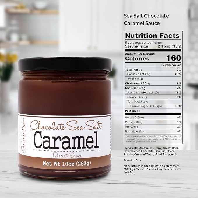 Paradigm Foodworks Chocolate Sea Salt Caramel Sauce, 10 Ounce