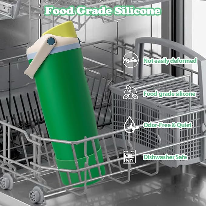 Silicone Boot for Owala 30oz & 40oz FreeSip Sway Bottles & Tumblers - Non-Slip, Scratch-Resistant, Stability Enhancer, Available in 12 Colors (Putting Green)