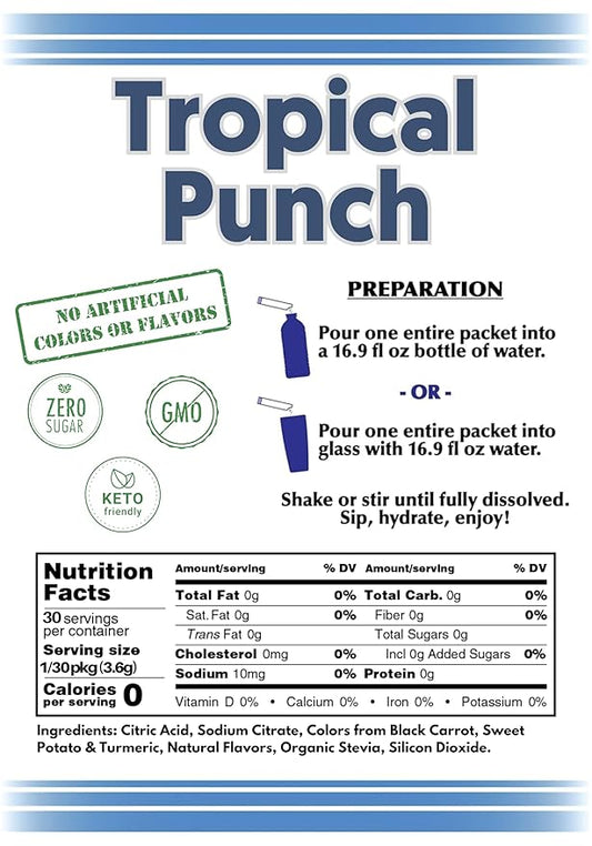 Drink Mix - 2GO (All NATURAL Tropical Punch)