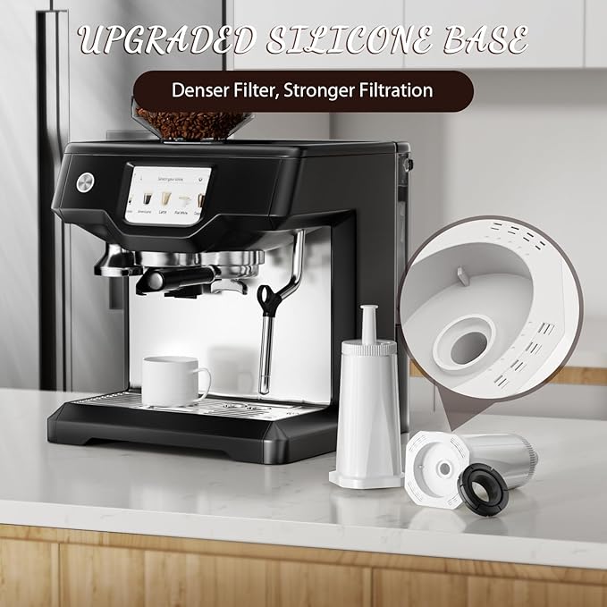 6 Pack Replacement Water Filter for Breville Espresso Machine Barista Touch Bes880, Oracle Touch BES990, Barista Pro BES878, Oracle BES980, Dual Boiler BES920 Bambino ClaroSwiss Sage