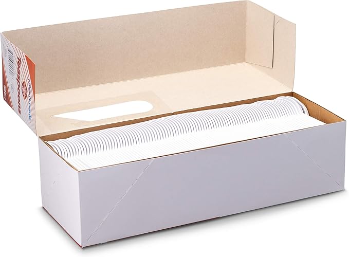 500 Count Extra Heavy duty Plastic Spoons, Disposable White TeaSpoon, Heavyweight Bulk Cutlery for Dinner, Events, Catering, Parties & Takeout