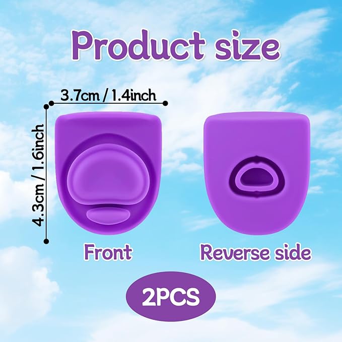 2 Pcs Replacement Rubber Seal Stopper Compatible with Owala FreeSip,Water Bottle Top Gasket Lid for Owala 16/19/24/32/40oz Seal Mouth Cap Silicone Stopper Parts Insert Accessories（Puple）