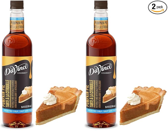 DaVinci Sugar Free Pumpkin Pie Spice Syrup (Pack of 2)