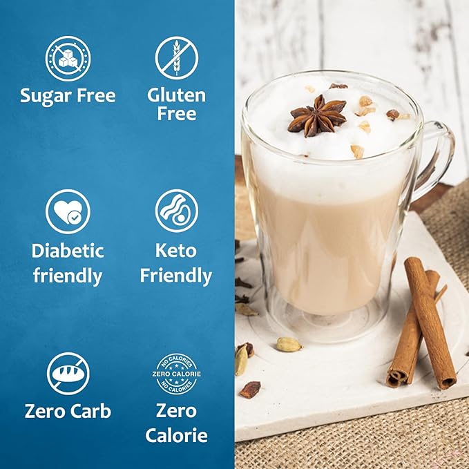 Syruvia Sugar Free Chai Tea Flavored Syrup for Coffee, Drinks, Lattes, and Desserts – 25.4 fl oz, With Pump