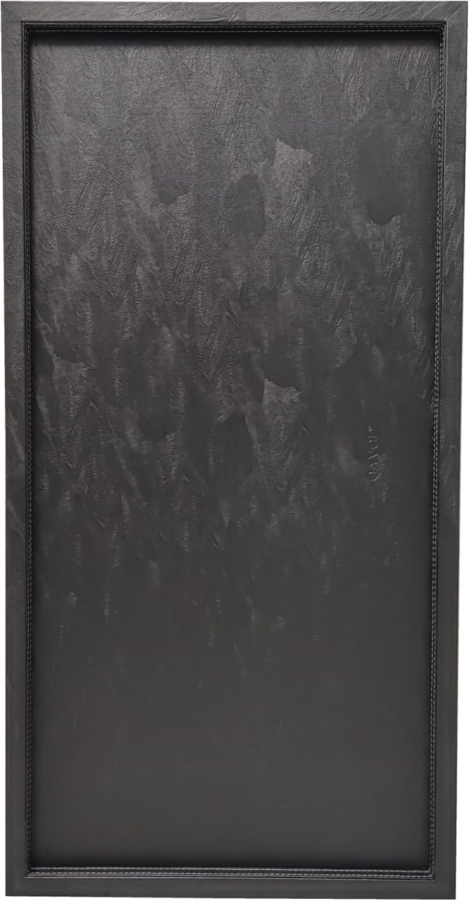 35 x 18 inches High-End Light Luxury Leather Rectangle Oversized Service Tray for Ottoman Tray, Coffee, Food, Family Dinner, Picnic, Party Essentials (Black, 35 x 18 inch)