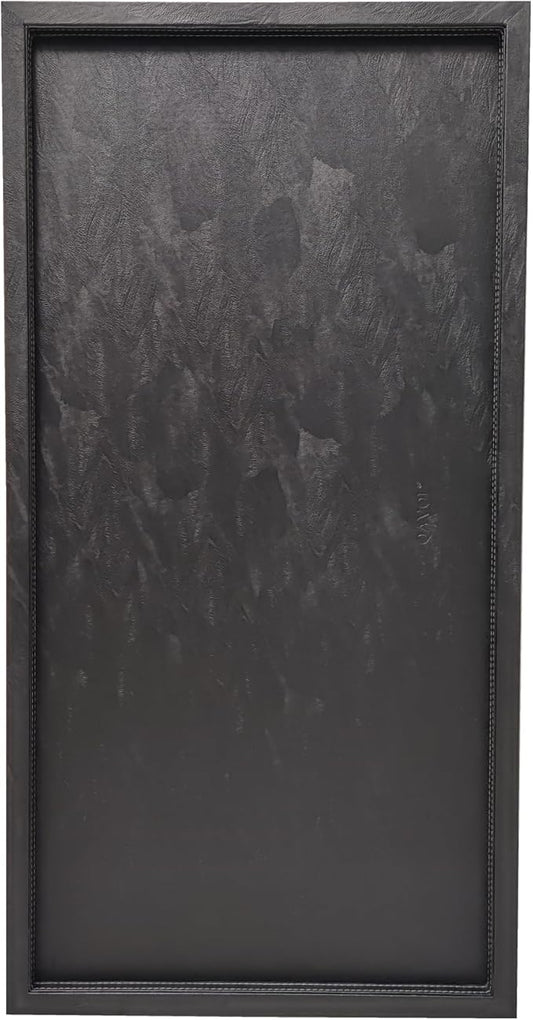 35 x 18 inches High-End Light Luxury Leather Rectangle Oversized Service Tray for Ottoman Tray, Coffee, Food, Family Dinner, Picnic, Party Essentials (Black, 35 x 18 inch)