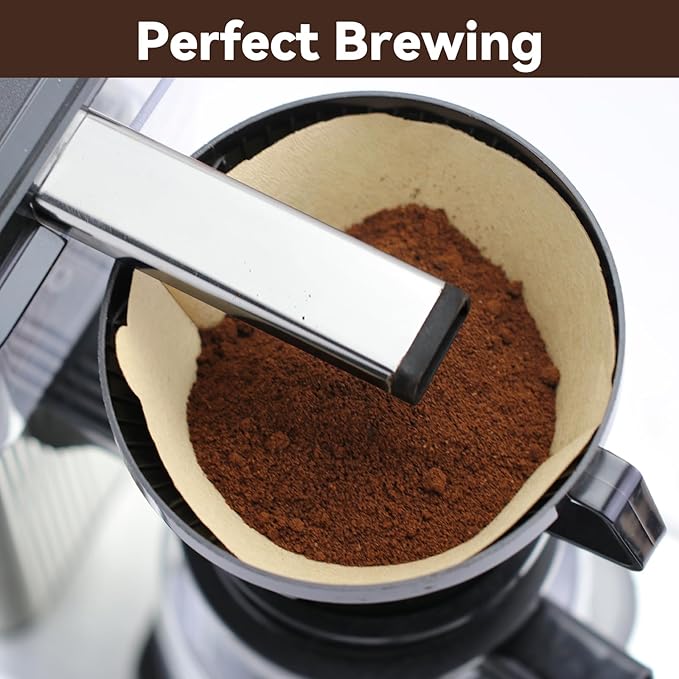 Coffee Filters Compatible with Moccamaster Coffee Machine, 200 Pcs #4 Cone Unbleached Disposable Filter Paper for Technivorm Moccamaster 8-10 Cup KBT KBGV KB