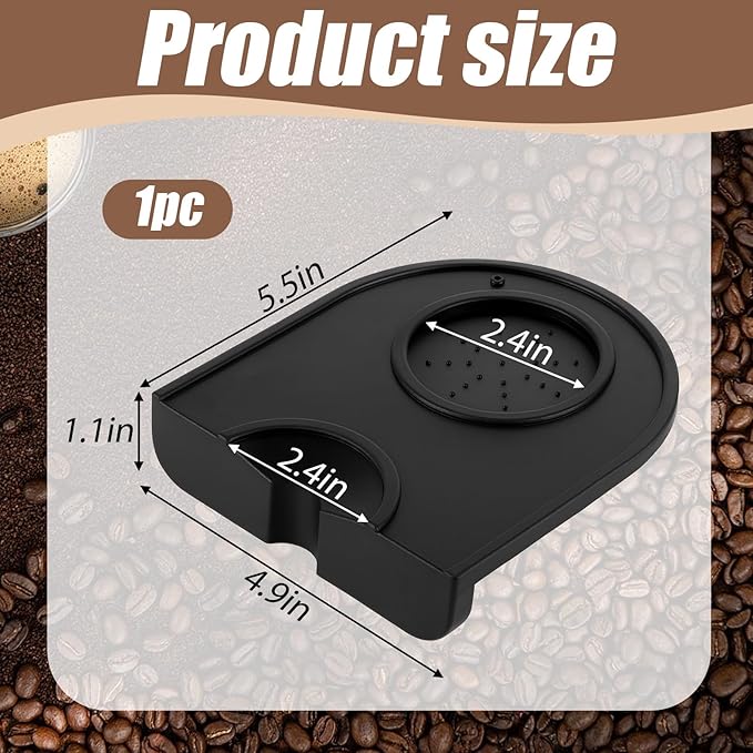 Espresso Tamping Mat, Food Grade Silicone Coffee Tamper Mat 5.5 x 4.9 Inch, Heat Resistant Waterproof Tamping Station For Espresso Machine Accessories, Barista Tools And Countertop Protection