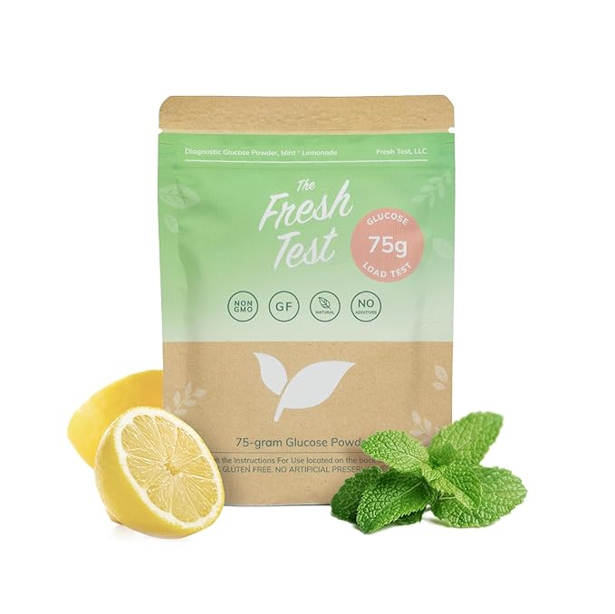 The Fresh Test, 75-gram Powder Drink Mix | Additive-Free, Non-GMO, Organic Ingredients | Mint Lemonade