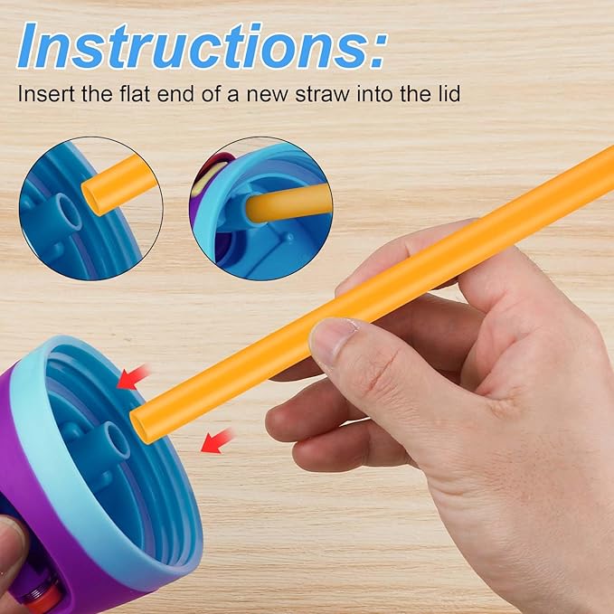 BOXOB Replacement Parts Kit for Owala FreeSip Water Bottle 24oz 32oz, Including 2 Replacement Stopper 2 Sealing Ring 6 Straw 1 Screwdriver & 1 Straw Brush