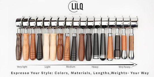 LILQ 54mm Spouted Portafilter Compatible with Breville Barista Express, Barista Pro, Bambino, and More – 18-20g basket included (Maple, Double Spouts)