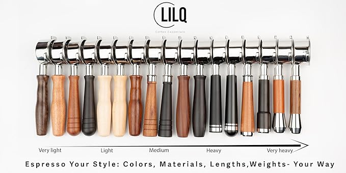 LILQ 58mm Bottomless Naked 2 Ears Portafilter Compatible with E61 Grouphead Machines– Includes 18–20g Basket (Maple Fusion, 58mm For E61)