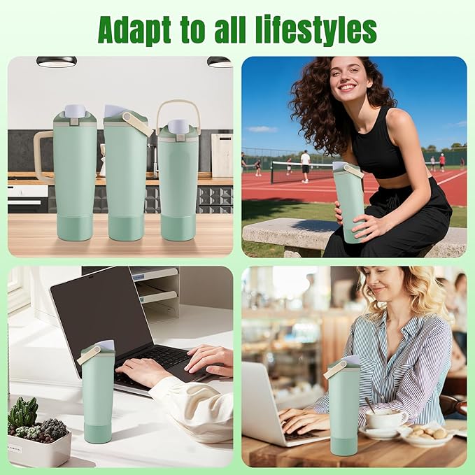2PCS Silicone Boot Compatible with Owala 30oz & 40oz FreeSip Sway Bottles & Tumblers, Protective Anti-Slip Bottom Cover Sleeve for Freesip Sway Tumbler