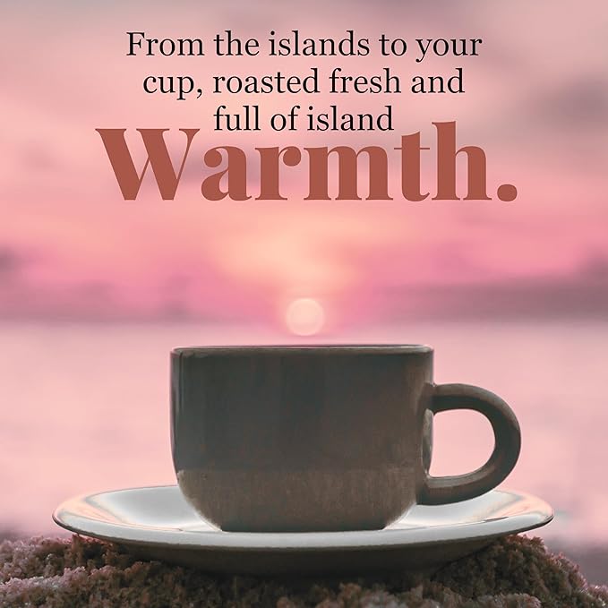 Hawaiian Isles Coffee Vanilla Bean Macadamia Flavored, Light Roast Ground Coffee, Roasted with Aloha - 8 Ounce Bag
