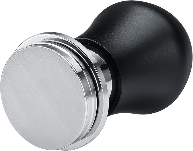 Normcore 39mm Coffee Tamper V4.1 Mini, Spring-Loaded with Click Feedback, 304 Stainless Steel Flat Base, Compatible withFlair Classic Signature, Black