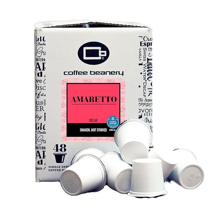 Amaretto Decaf Coffee Pods by Coffee Beanery | 192ct Bulk Medium Roast Arbica Coffee