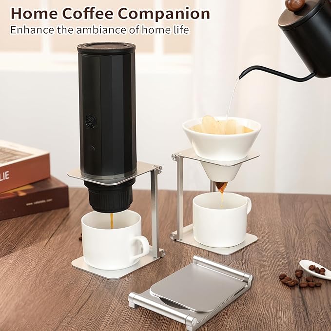 TYGHF Pour over Dripper Stand,Portable & Foldable Espresso Machine Stand,Office coffee stand with base,Suitable for office,home,camping