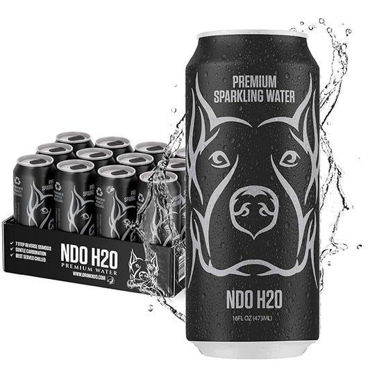 NO DAYS OFF Premium Sparkling Water - 12 Pack,16 fl oz, Unflavored - Ultra-Purified Reverse Osmosis with Gentle Carbonation, BPA-free 100% Recyclable Cans