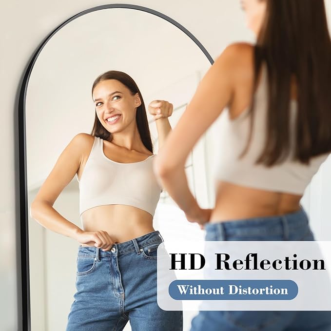 NEWBULIG Full Length Mirror, Upgraded Body Wall Mirrors with Shatter-Proof Glass, Floor Standing Mirror, Home Wall Decor