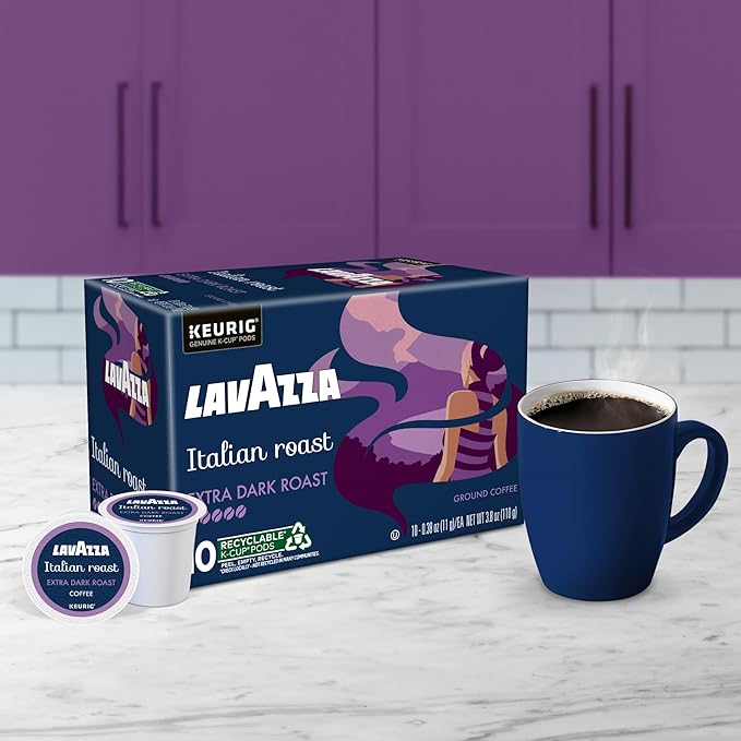 Lavazza Italian Roast, Keurig Single Serve K-Cup Pods, 60ct (12 Packs of 10)
