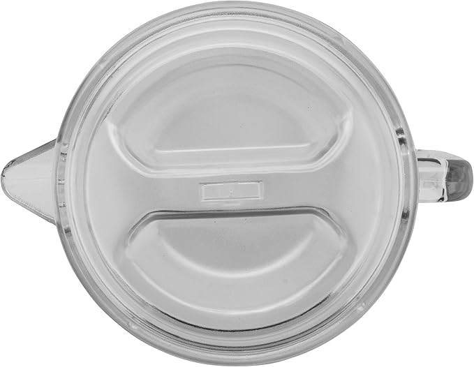 G.E.T. P-3064-1-CL-EC Heavy-Duty Shatterproof Plastic 2 Quart Pitcher with Lid, BPA Free (64 Ounce), Clear